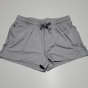 Yogalicious Cationic Jersey Off Duty Light Gray Shorts Sz M